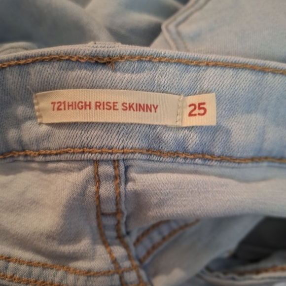 Levi strauss&co. Distressed jeans hi rise skinny jeans waist 25 - Picture 7 of 7
